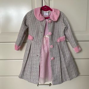 Little girls dress and overcoat.